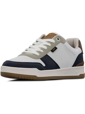 Men's Whip Cream Rubber Outsole Upper Faux Leather Low-top Lifestyle Sneakers